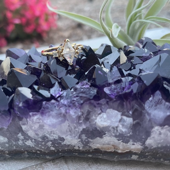 14k Gold over SS Moonstone Ring - Picture 5 of 15